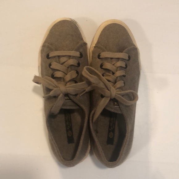 Superga sneakers Loro Piana cashmere sneakers in a mushroom taupe color 6 1/2 wn - Picture 1 of 10